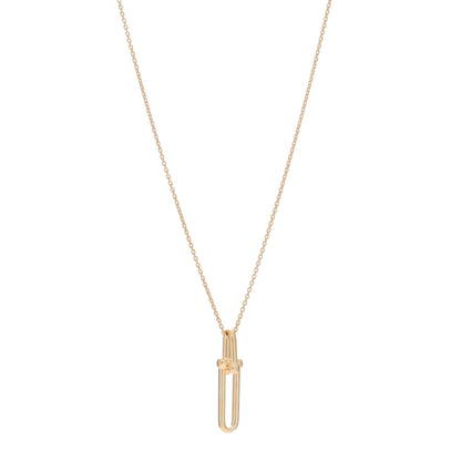 Tiffany 18K Rose Gold HardWear Link Pendant Necklace 1 of 5