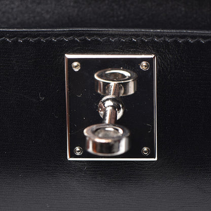 Hermes Box Kelly Cut Clutch Black 19 of 24