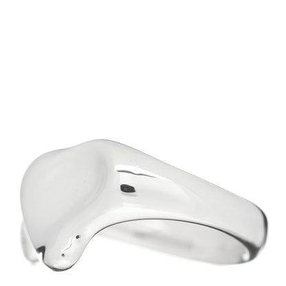 Tiffany Sterling Silver Diamond Elsa Peretti Full Heart Ring 49 5 3 of 5