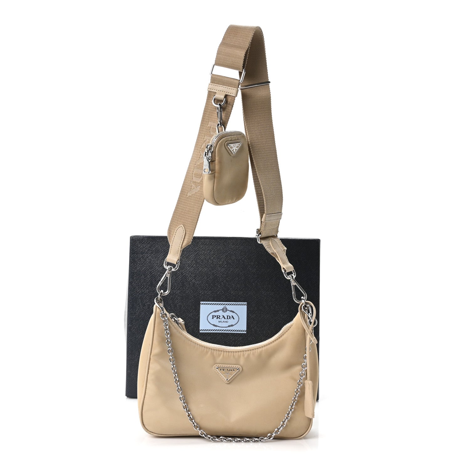Prada Re-Nylon Saffiano Re-Edition 2005 Shoulder Bag Deserto 11 of 11