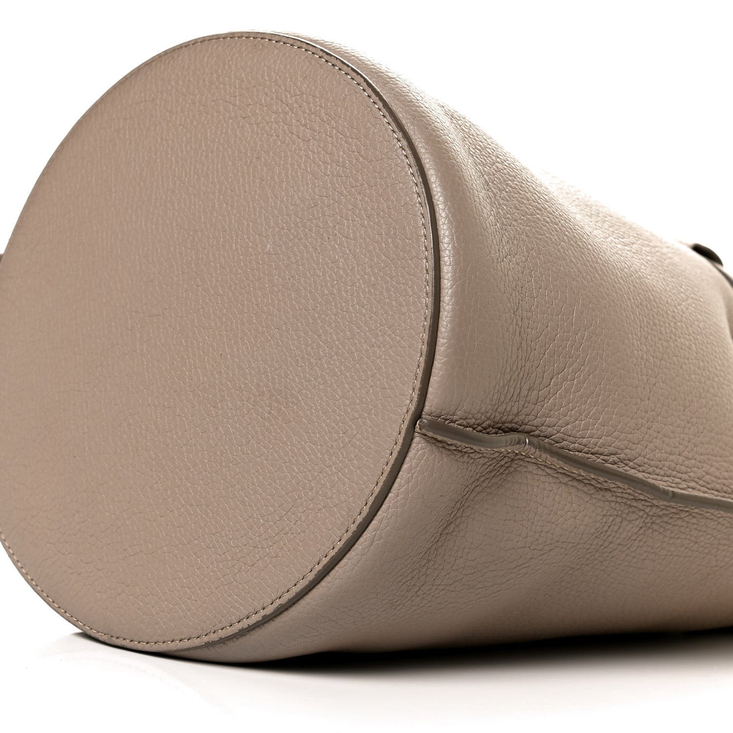 Supple Grained Calfskin Big Bag Bucket Light Taupe