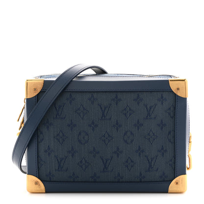 Louis Vuitton Denim Monogram Soft Trunk Navy 1 of 9