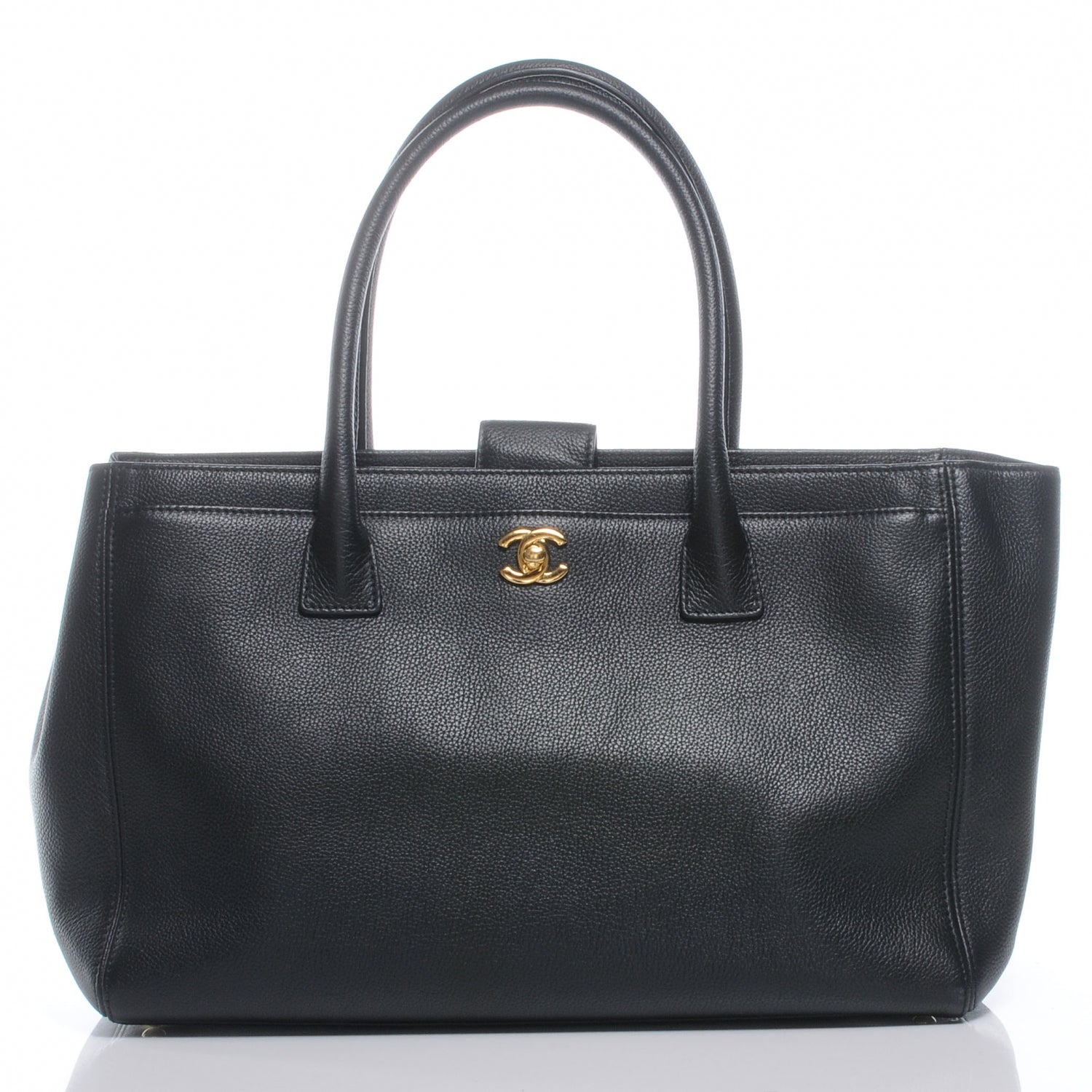 Chanel Calfskin Cerf Executive Shopper Tote Black 1 of 7