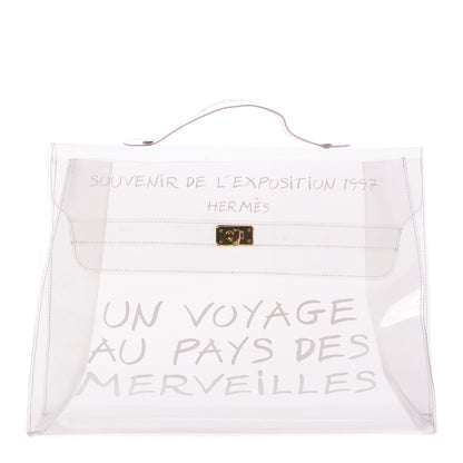 Hermes Vinyl Souvenir De L'Exposition Kelly Transparent 1 of 8
