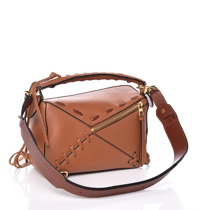 Loewe Calfskin Small Laced Puzzle Bag Tan 3 of 6