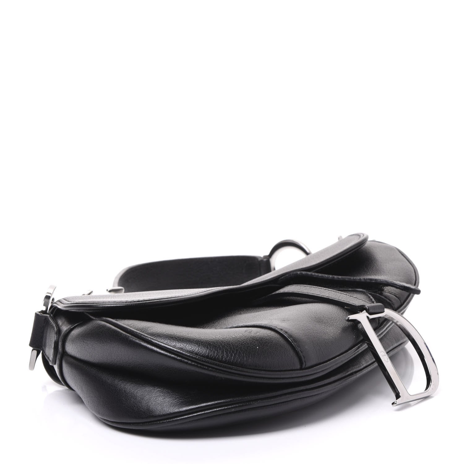 Christian Dior Calfskin Saddle Bag Black 3 of 9