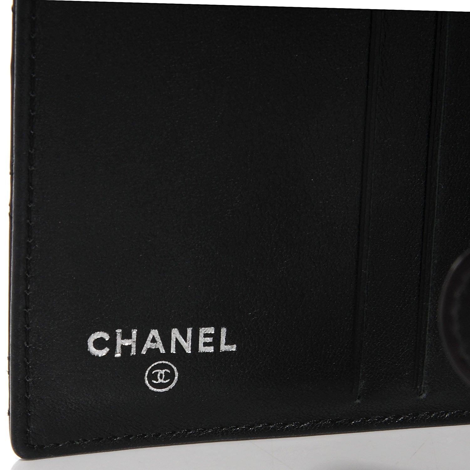 Chanel Patent Quilted Brilliant Compact Wallet Black 6 of 8