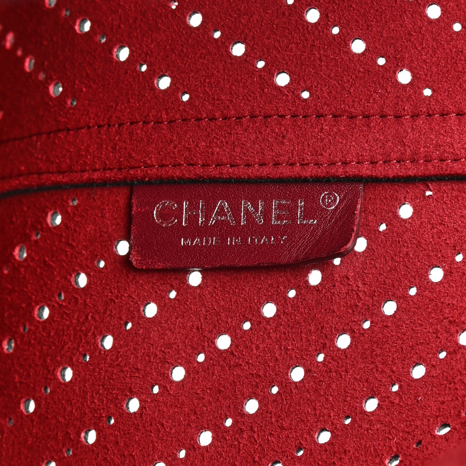 Chanel Perforated Grained Calfskin Large Shopping Tote Black 6 of 9