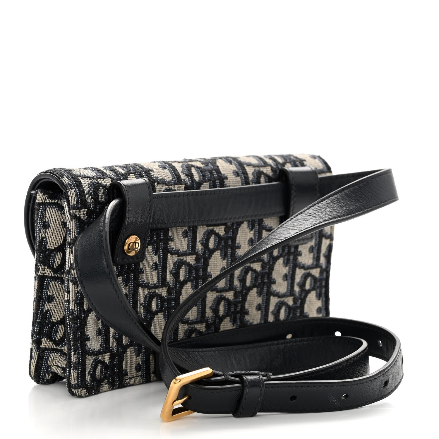 Christian Dior Oblique Saddle Belt Bag Blue 3 of 10