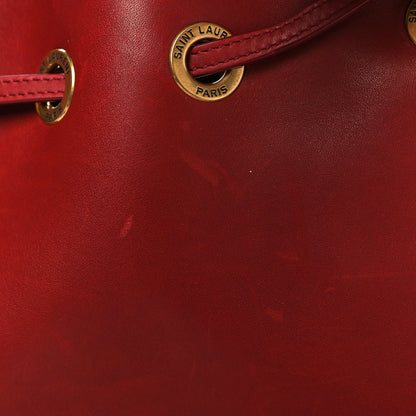 Saint Laurent Calfskin Paris VII Medium Flat Hobo Red 13 of 13