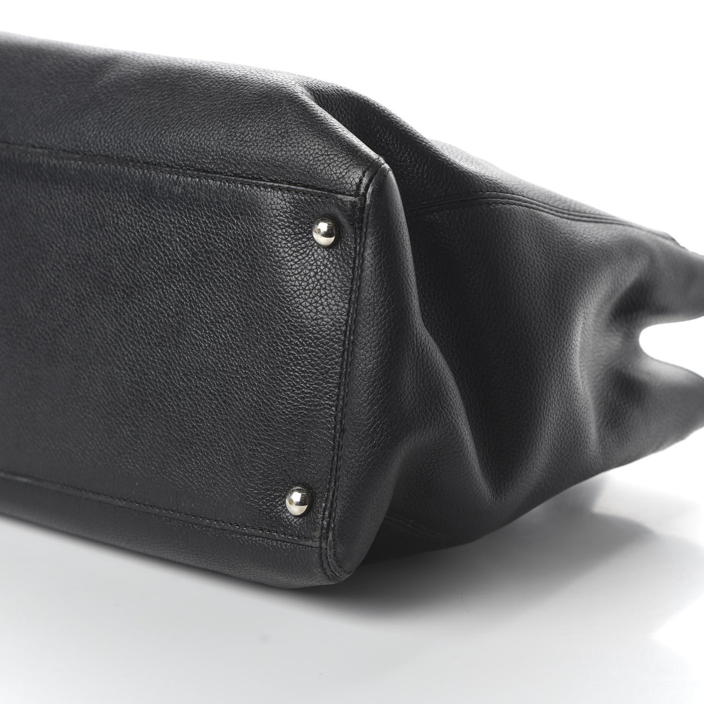 Calfskin Cerf Executive Shopper Tote Black
