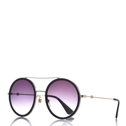 Gucci Round Frame Sunglasses GG0061S Black 1 of 7