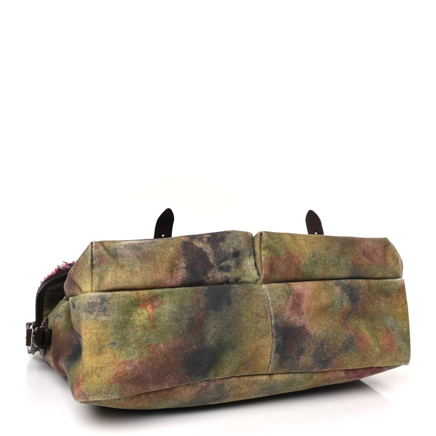Washed Toile Large Graffiti On The Pavements Messenger Khaki Multicolor