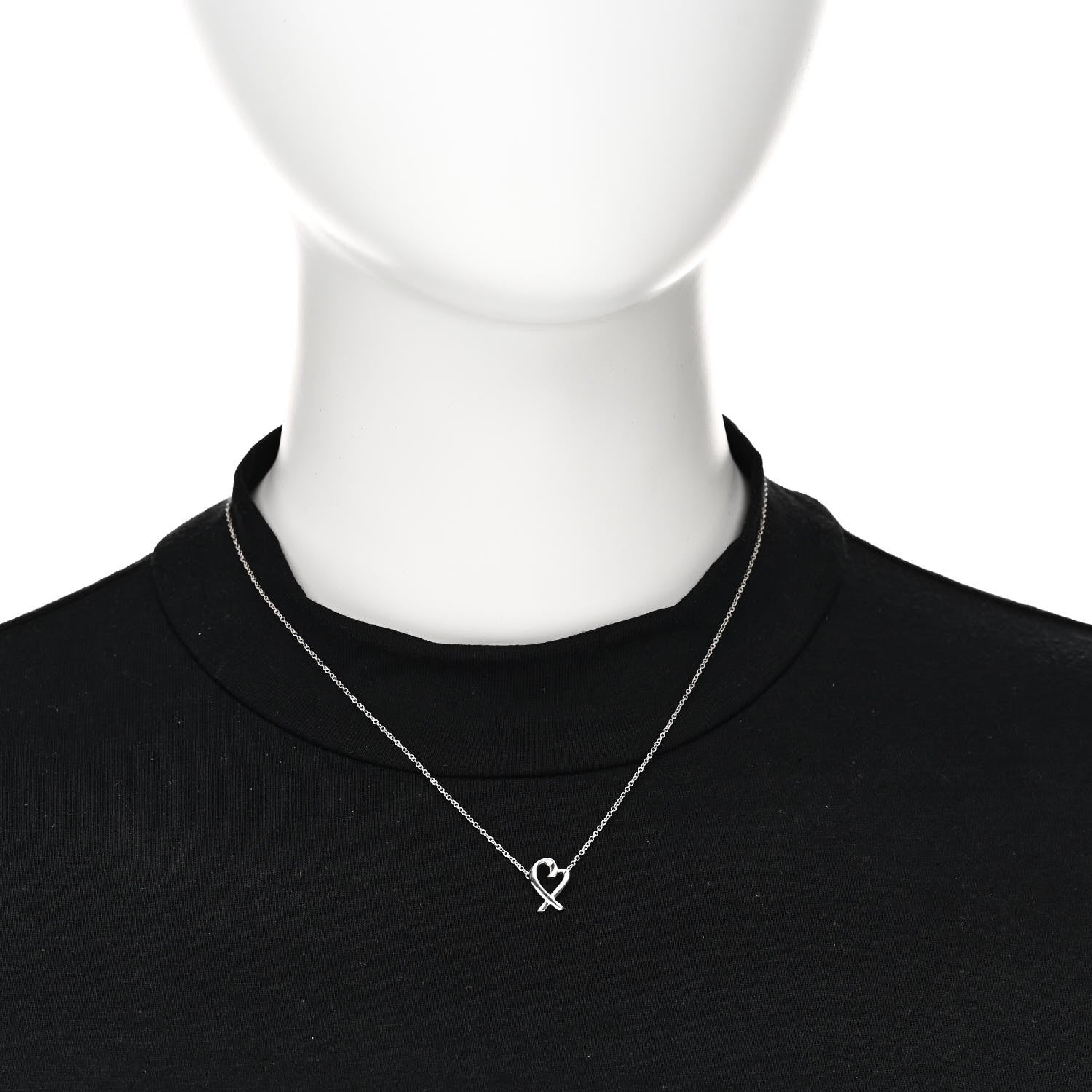 Tiffany Sterling Silver Mini Paloma Picasso Loving Heart Pendant Necklace 2 of 5