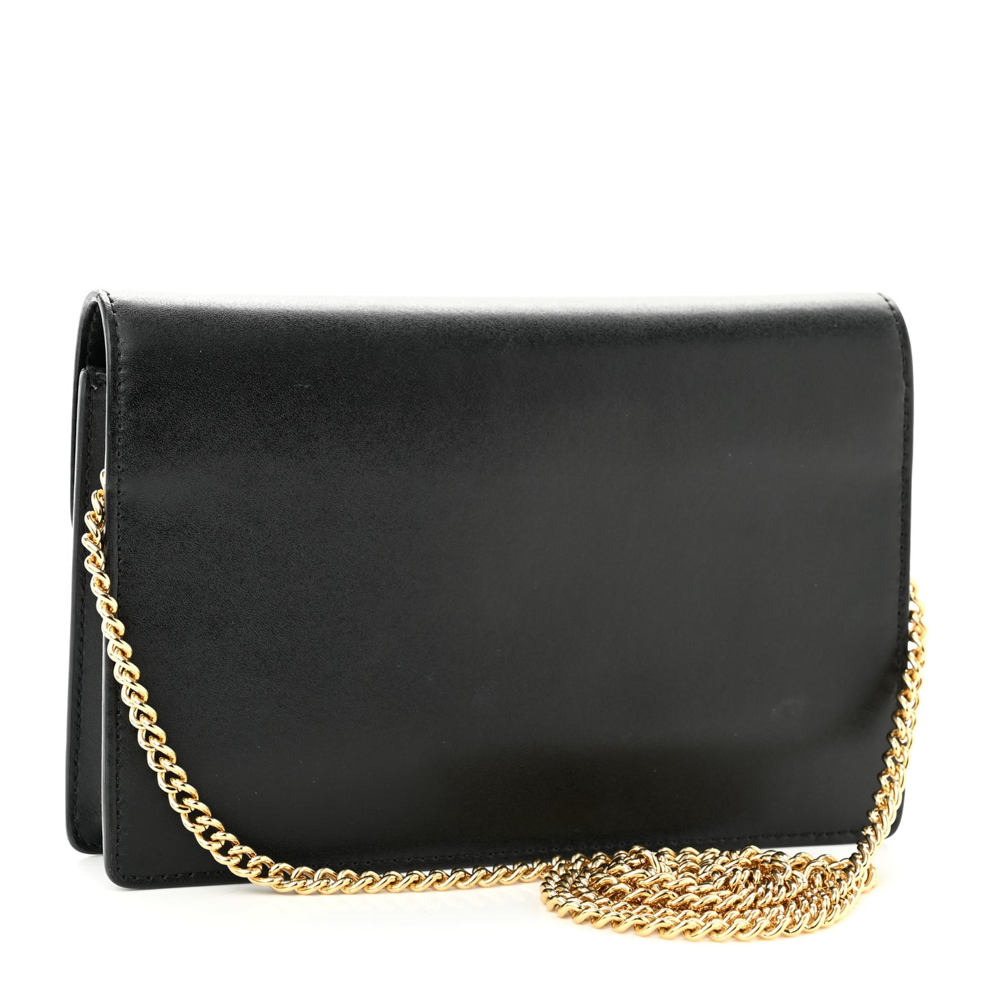 Vitello Liberty Lucido F is Fendi Medium Envelope Wallet on Chain Black