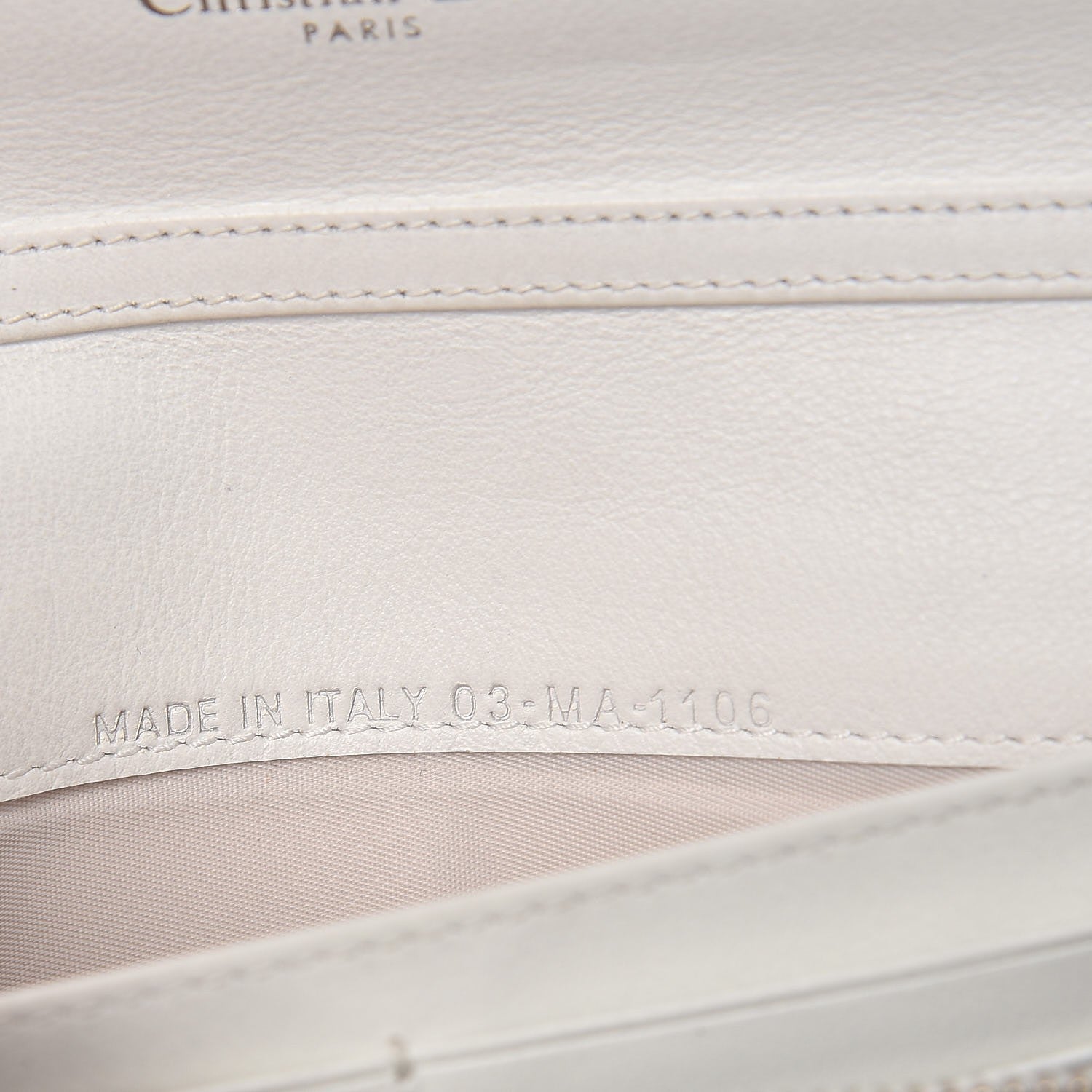 Christian Dior Goatskin Diorever Wallet On Chain Argent 7 of 9