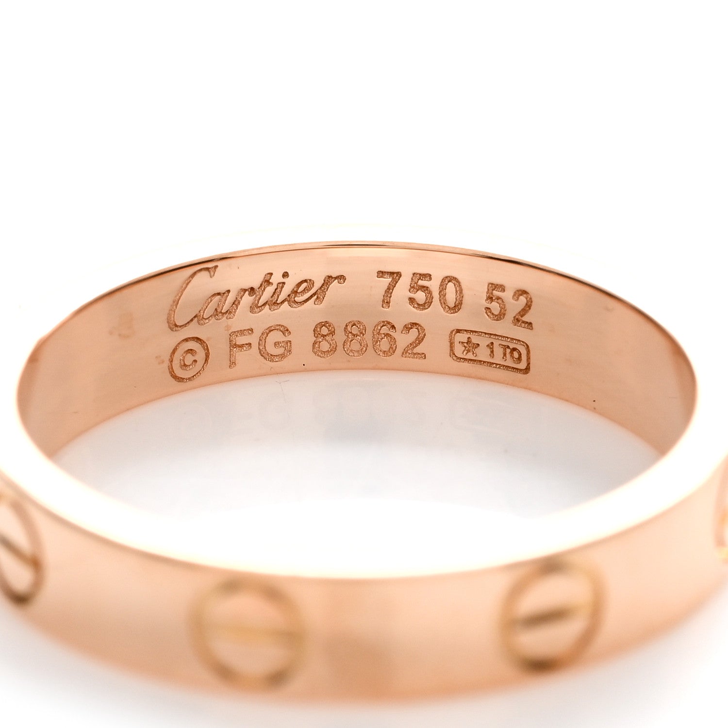 Cartier 18K Pink Gold 3.5mm LOVE Wedding Band Ring 52 6 3 of 3