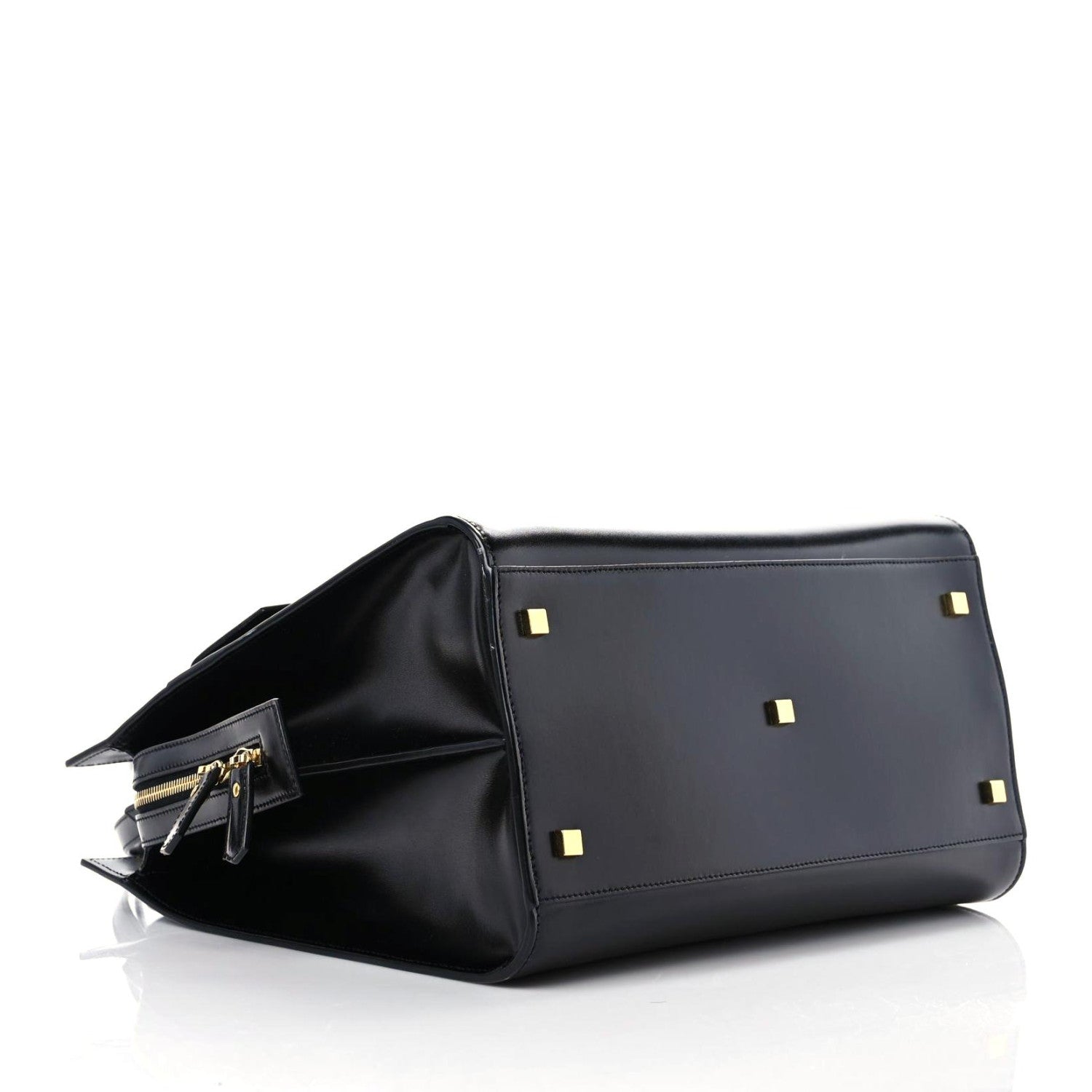 Saint Laurent Shiny Calfskin Large Uptown Tote Black 4 of 24