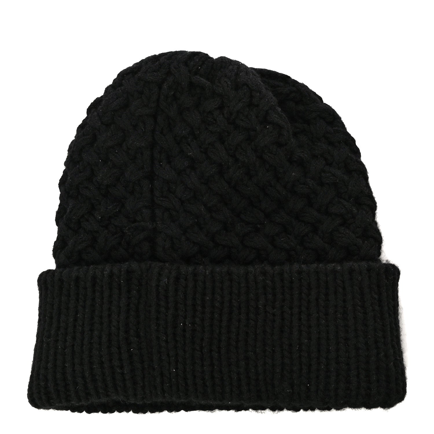Chanel Cashmere CC Beanie Hat Black White 2 of 8