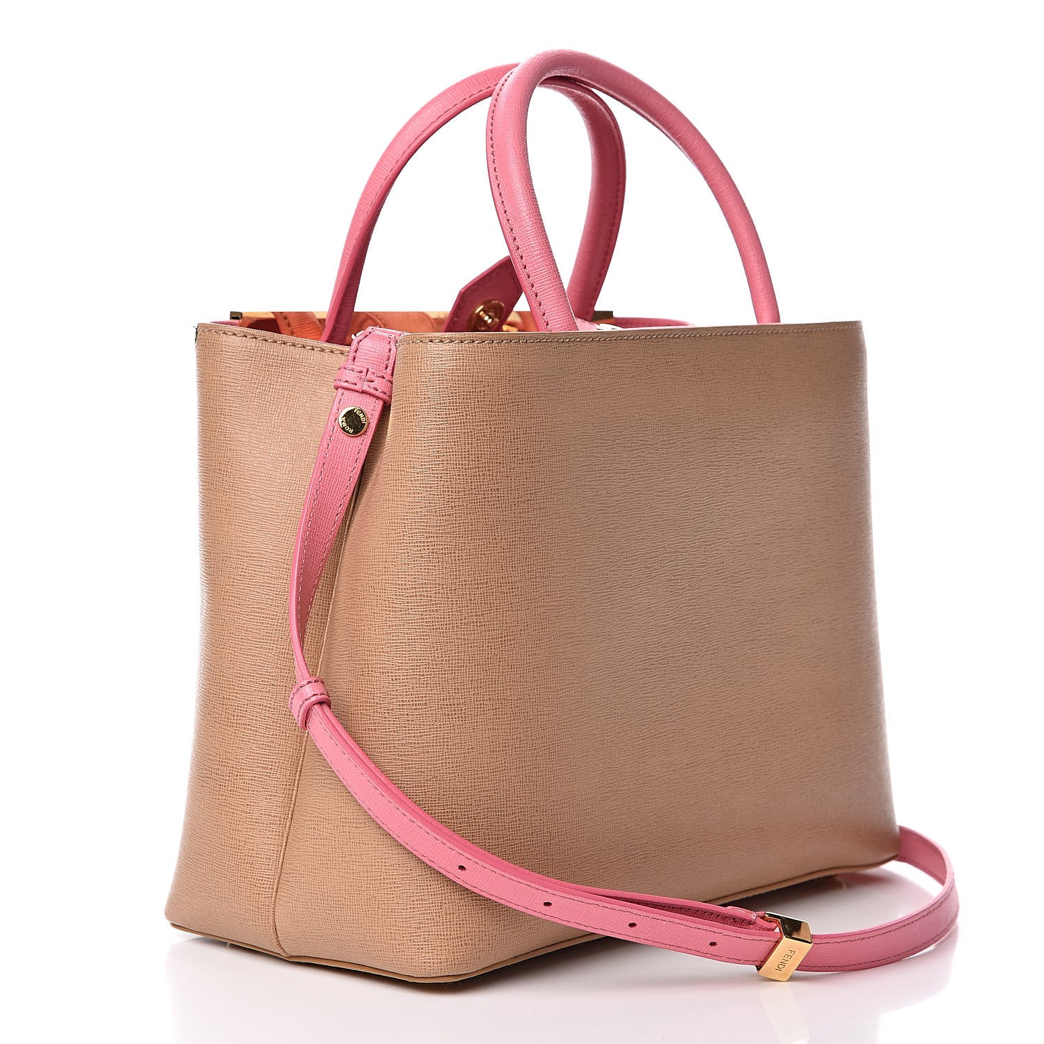 Fendi Vitello Elite Monster Petite 2Jours Tote Cuoio Lollypop Multicolor 3 of 8