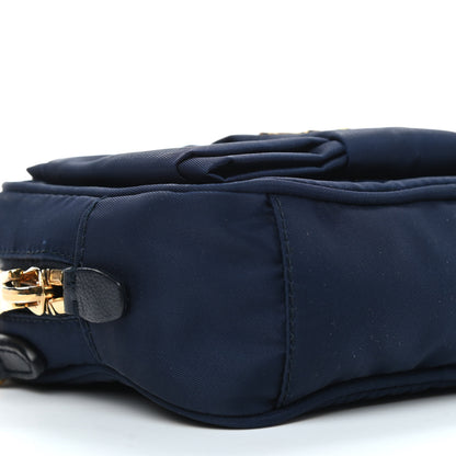 Prada Tessuto Nylon Bow Camera Bag Baltico 8 of 9