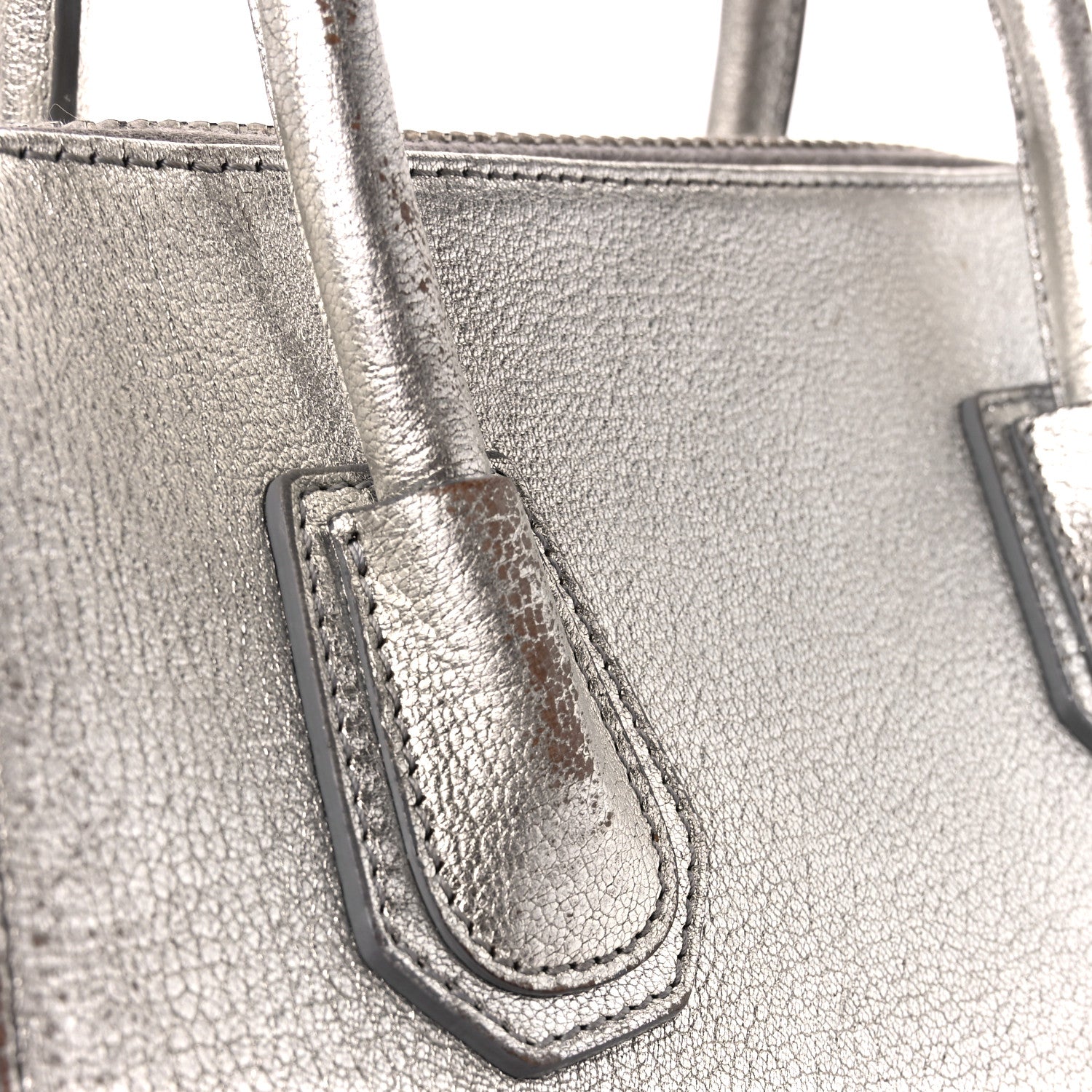 Givenchy Metallic Sugar Goatskin Small Antigona Silver 15 of 18