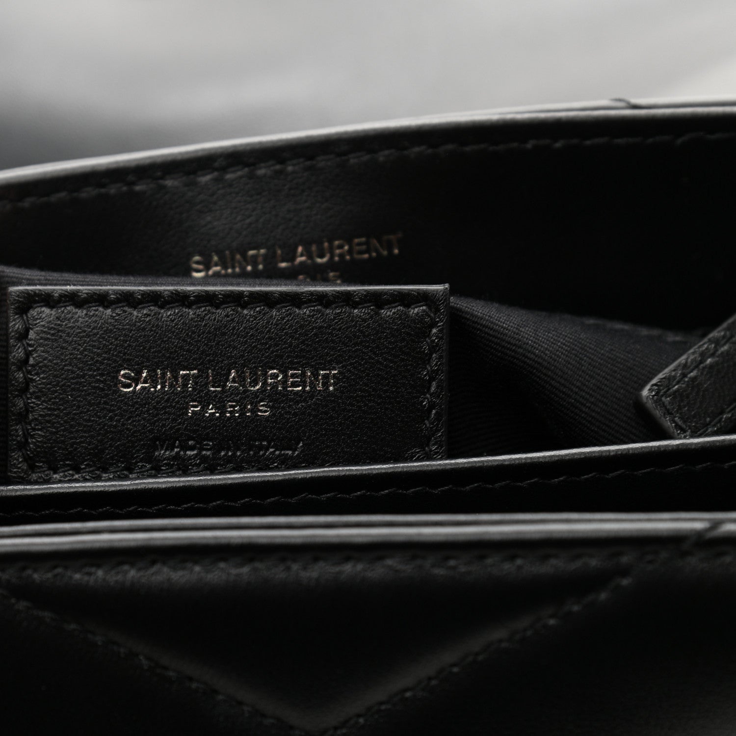 Saint Laurent Calfskin Y Quilted Monogram Toy Loulou Crossbody Bag Black 6 of 10
