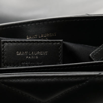 Saint Laurent Calfskin Y Quilted Monogram Toy Loulou Crossbody Bag Black 6 of 10
