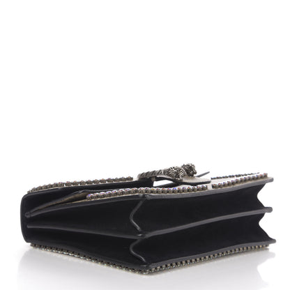 Gucci GG Supreme Monogram Crystal Medium Dionysus Shoulder Bag Black 3 of 10