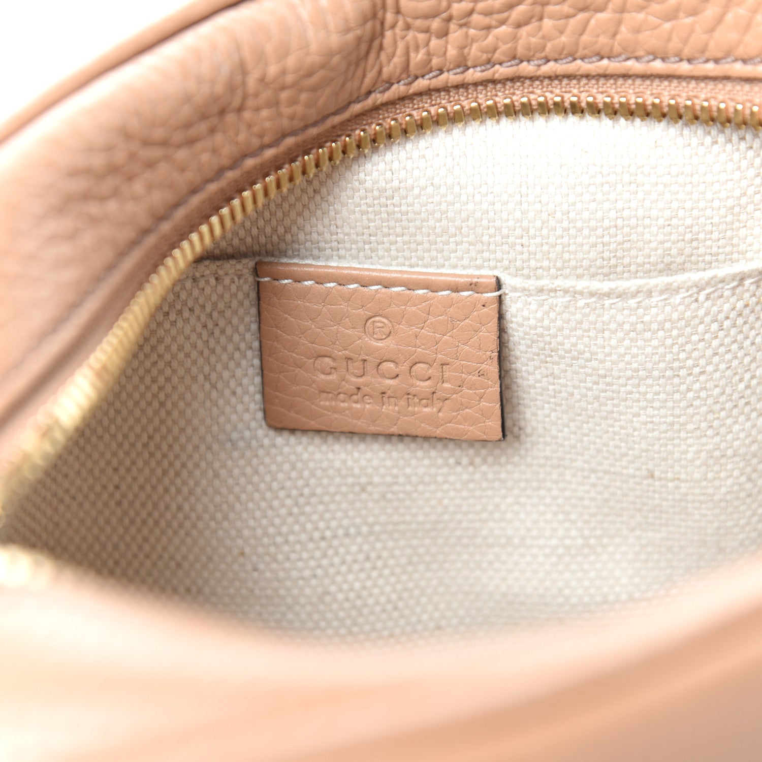 Gucci Pebbled Calfskin Small Soho Disco Bag Camelia 6 of 10