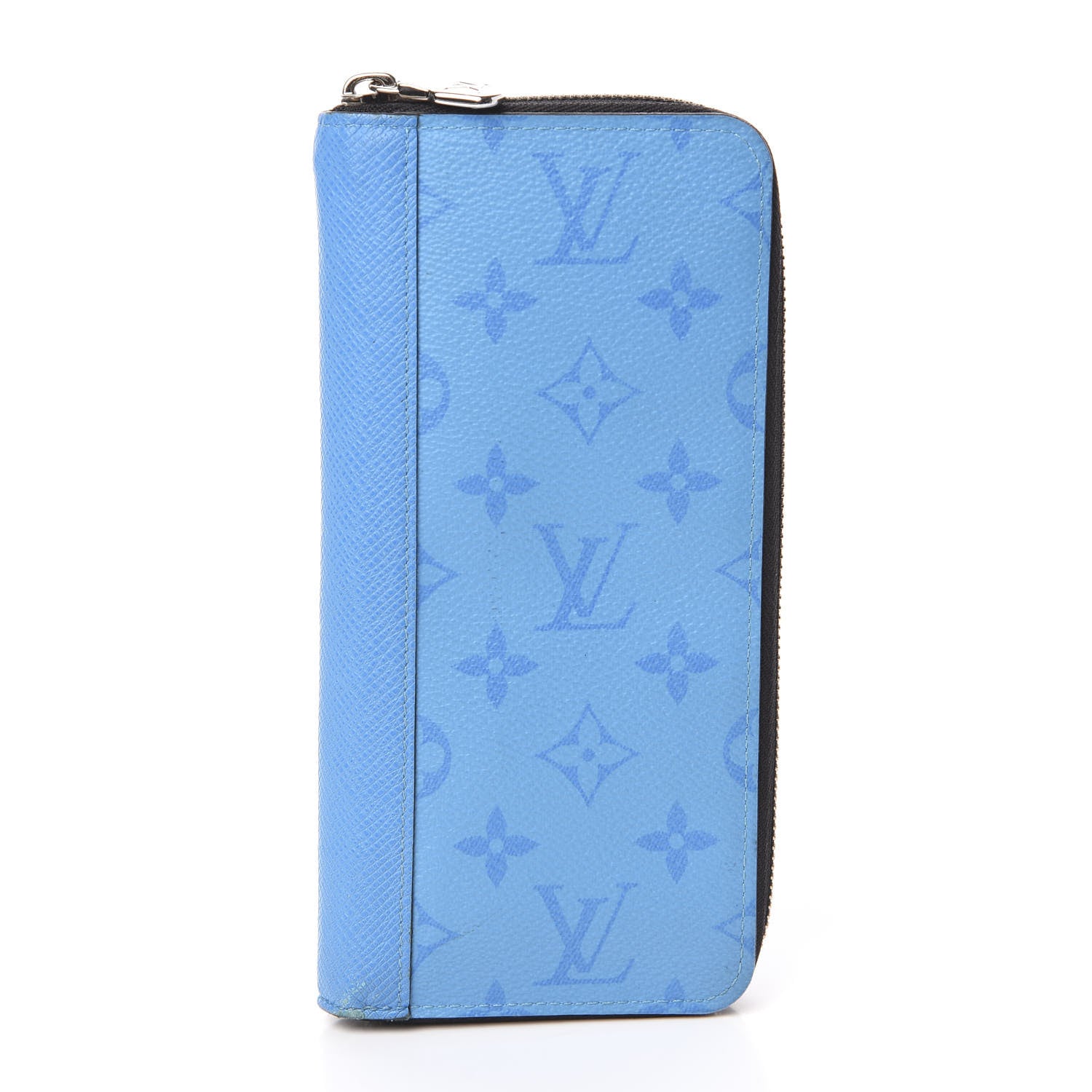 Louis Vuitton Taigarama Vertical Zippy Wallet Blue Lagoon 1 of 5