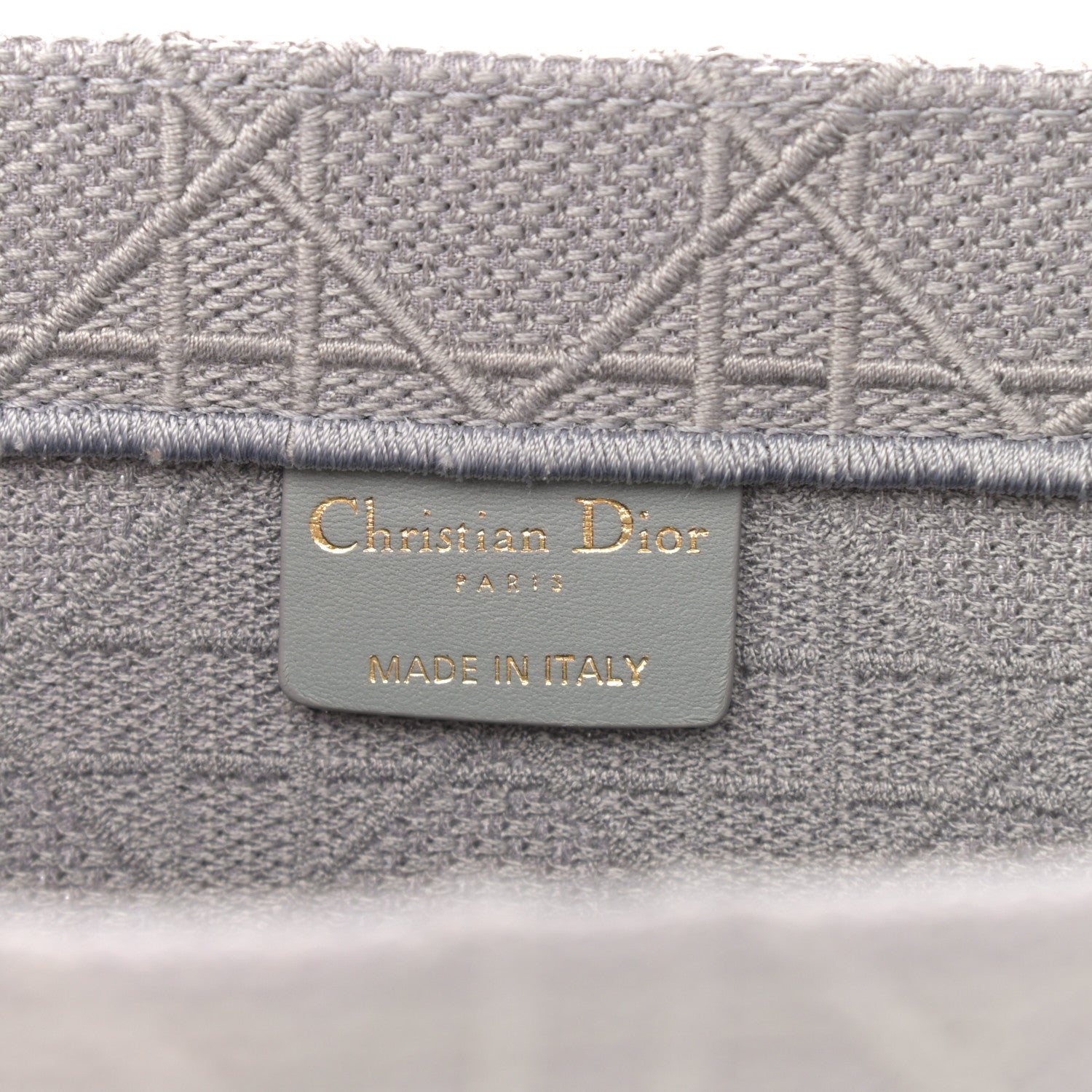 Christian Dior Canvas Embroidered Cannage Medium Book Tote Stone 6 of 10