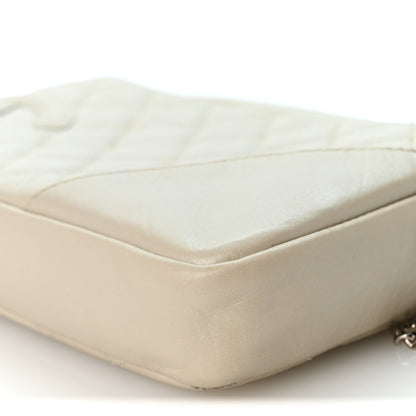 Chanel Metallic Aged Calfskin Quilted Cotton Club Pochette Argent Clair 10 of 11
