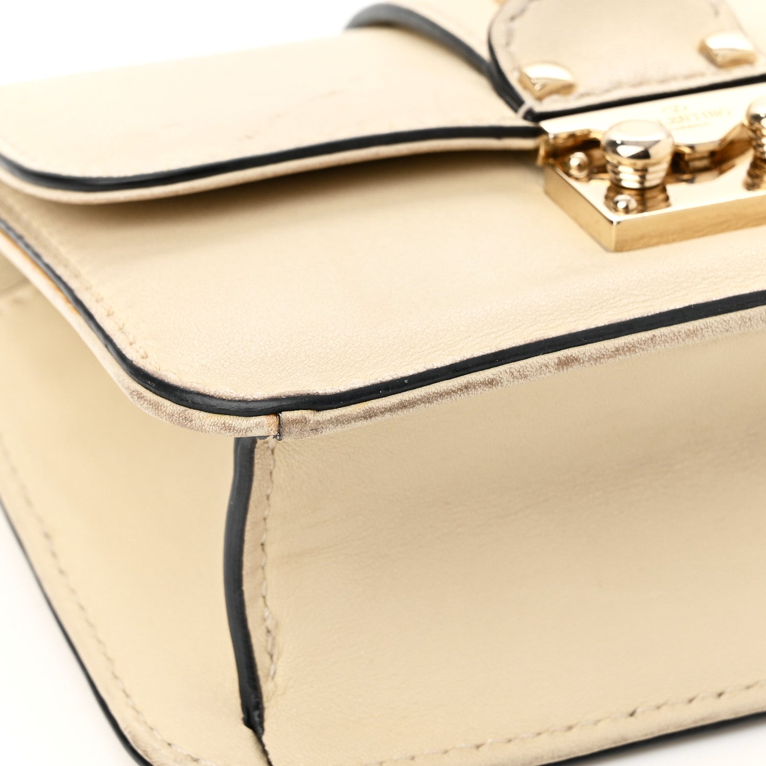 Valentino Garavani Vitello Mini Glam Lock Rockstud Flap White 11 of 16