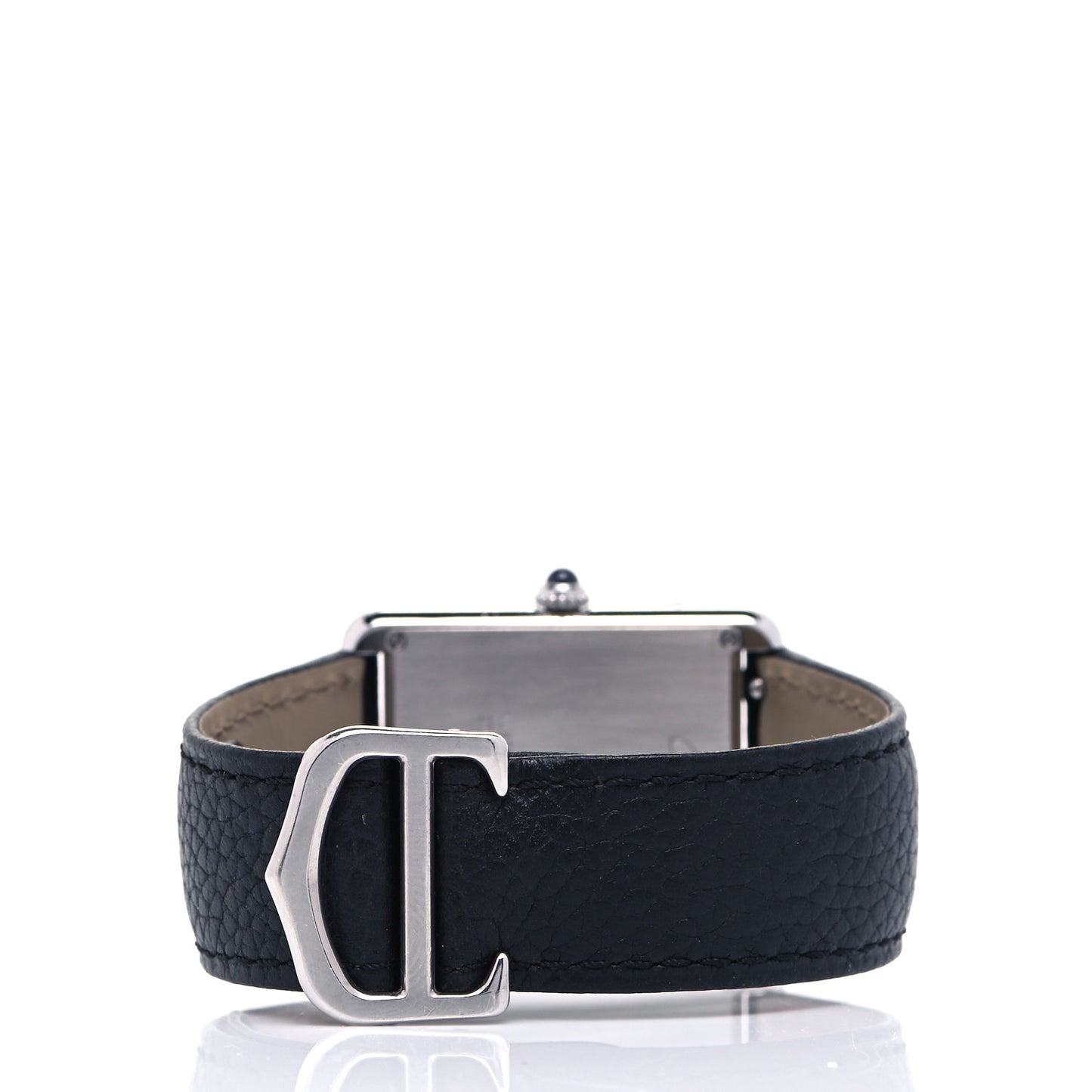 Stainless Steel Calfskin 27mm Tank Solo Quartz Watch