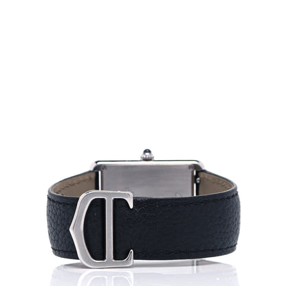 Cartier Stainless Steel Calfskin 27mm Tank Solo Quartz Watch 3 of 7