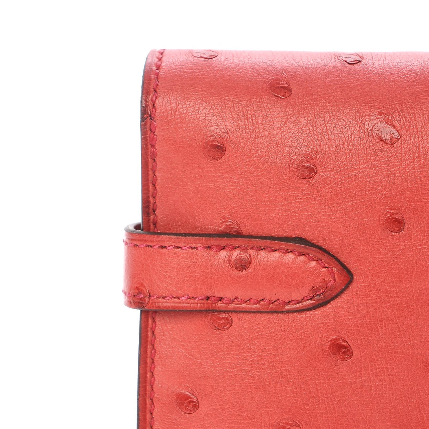 Ostrich Kelly Longue Wallet Bougainvillea