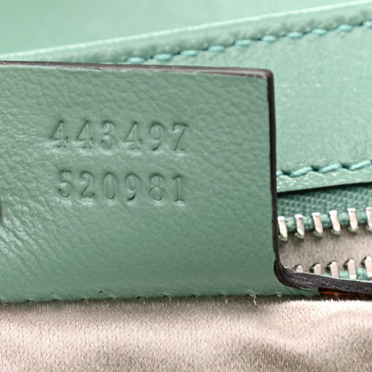 Gucci Sequin Satin Calfskin Matelasse Diagonal Small GG Marmont Shoulder Bag Grigio Argento Verde Chiaro Rosa Giallo Light Water Green 7 of 8