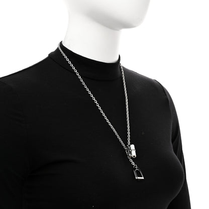 Hermes Palladium Lacquered Etrier Necklace Black 2 of 7