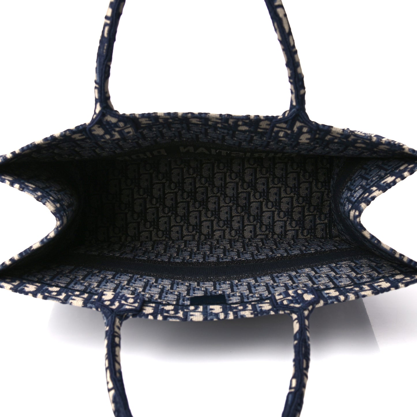Oblique Book Tote Blue Multicolor