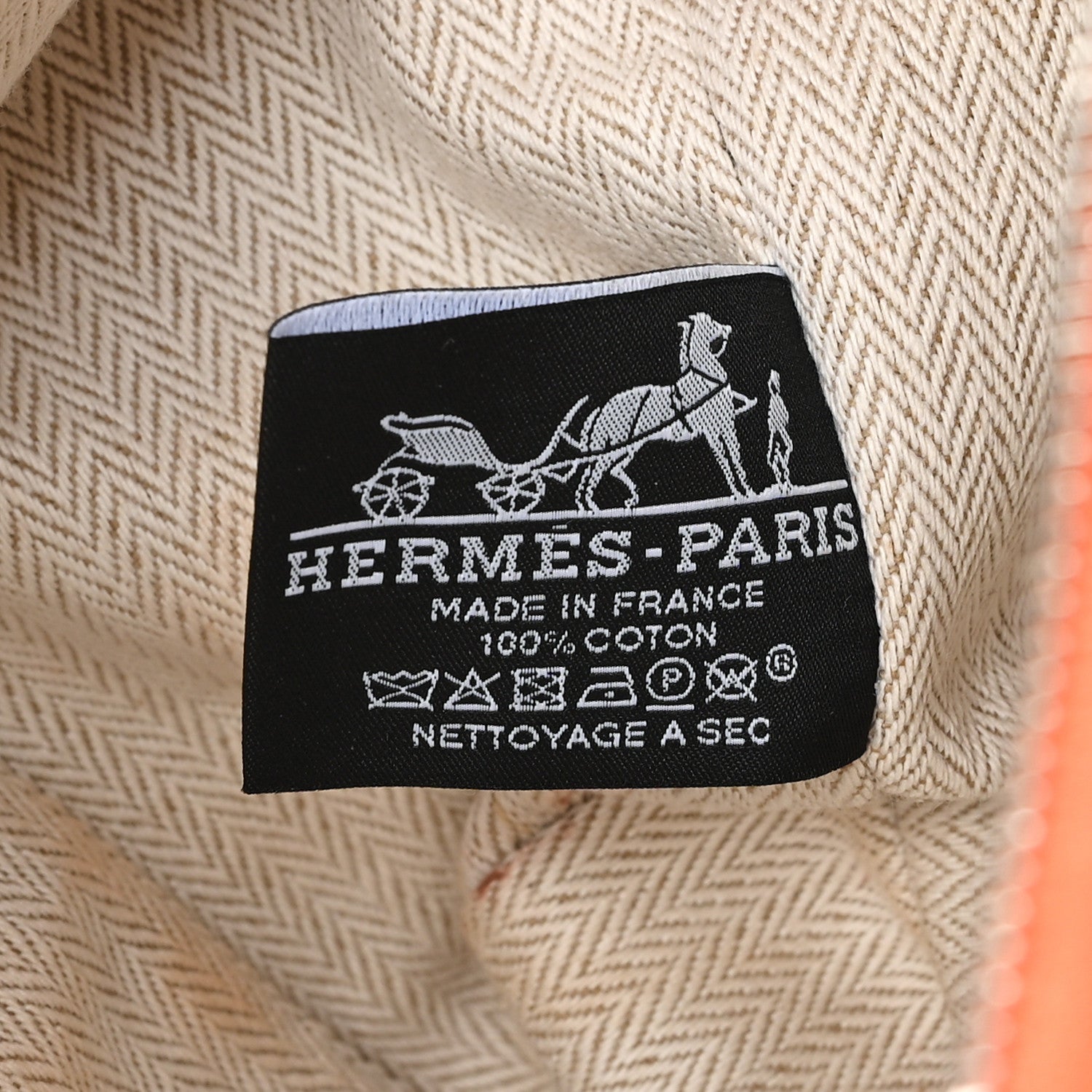 Hermes Canvas Small Bride-A-Brac Pouch Orange Burgundy 6 of 7