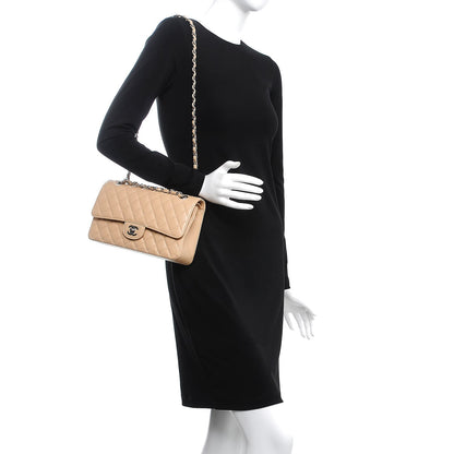 Chanel Caviar Quilted Medium Double Flap Beige Clair 3 of 9