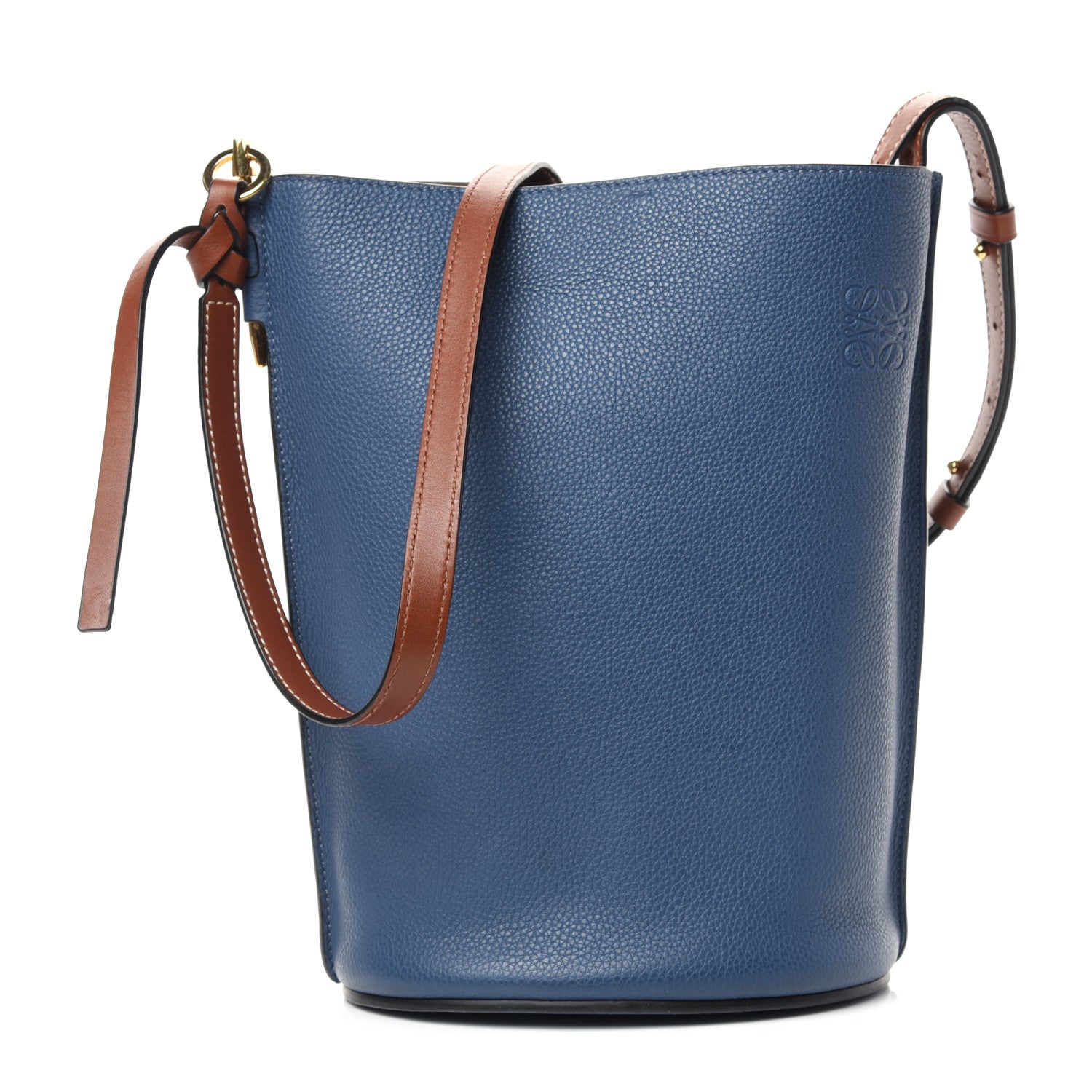 Loewe Calfskin Gate Bucket Bag Steel Blue 1 of 9