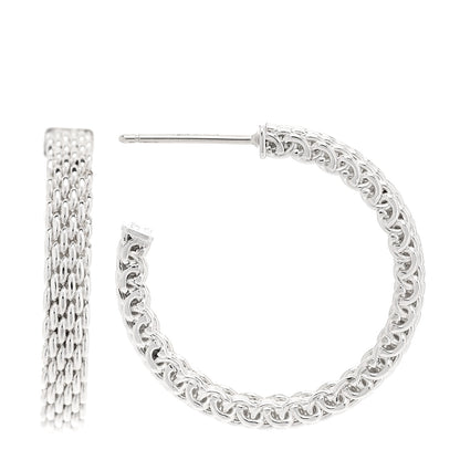 Tiffany Sterling Silver Narrow Somerset Hoop Earrings 1 of 5