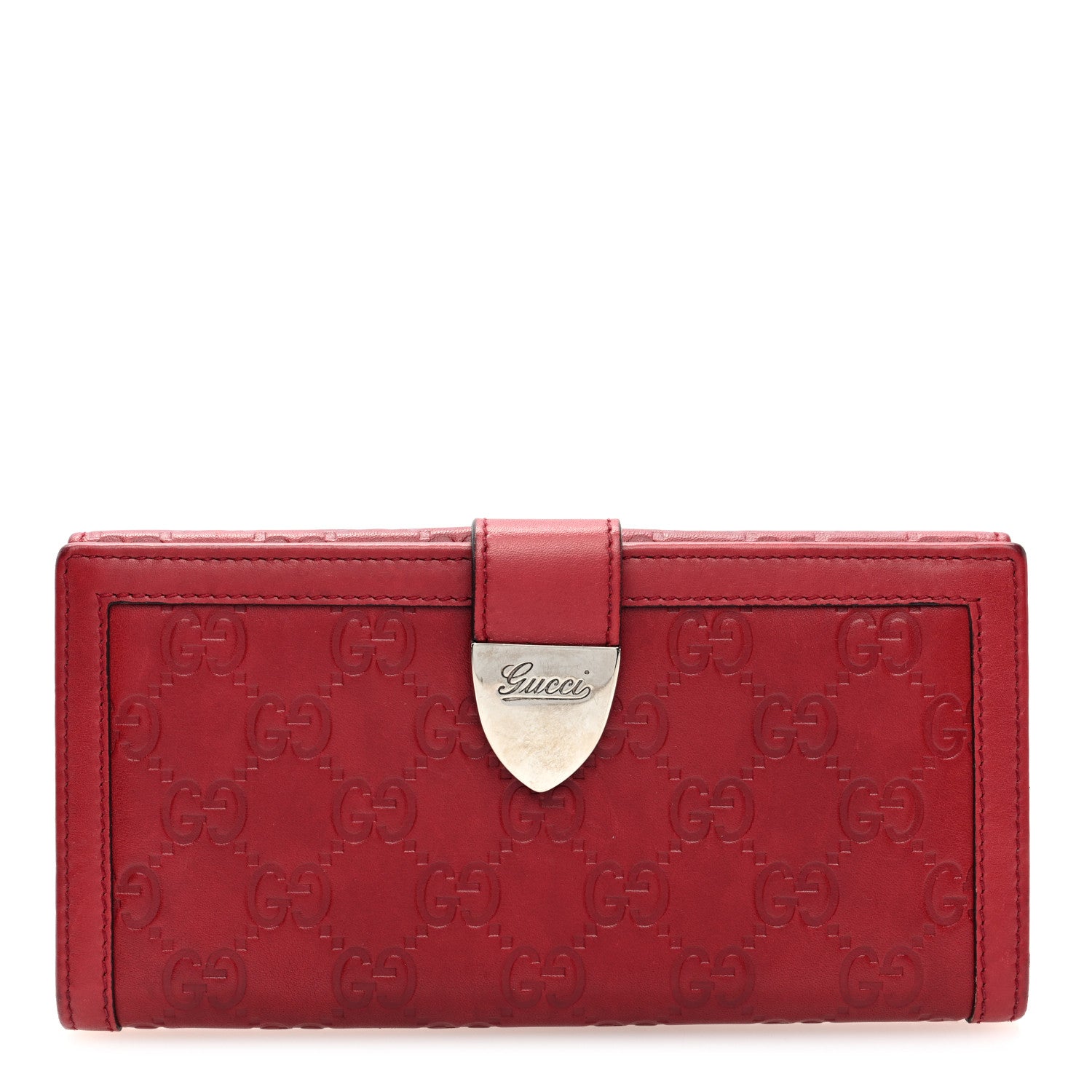 Gucci Guccissima Continental Wallet Red 1 of 7