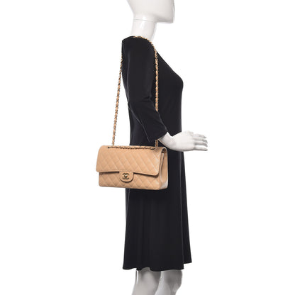 Chanel Caviar Quilted Medium Double Flap Light Beige 2 of 11