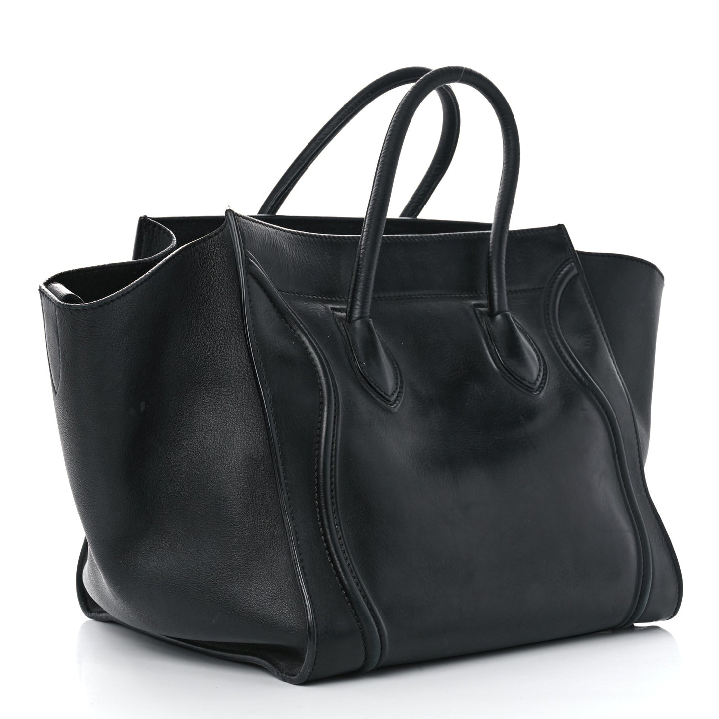 Supple Calfskin Medium Phantom Luggage Black