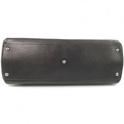 Fendi Goatskin Large Peekaboo Iconic Satchel Black Lampone 7 of 14