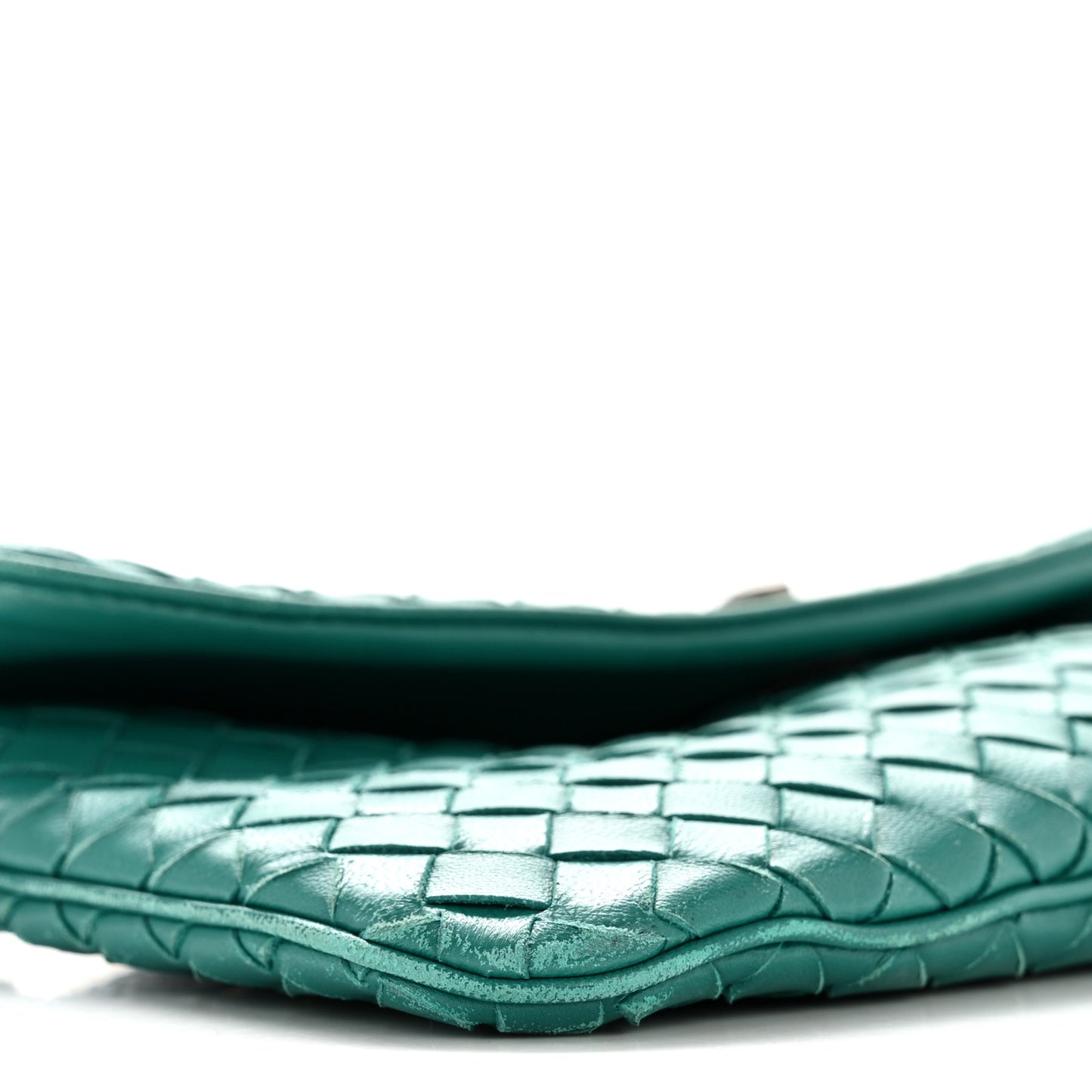 Nappa Intrecciato Flap Crossbody Mallard
