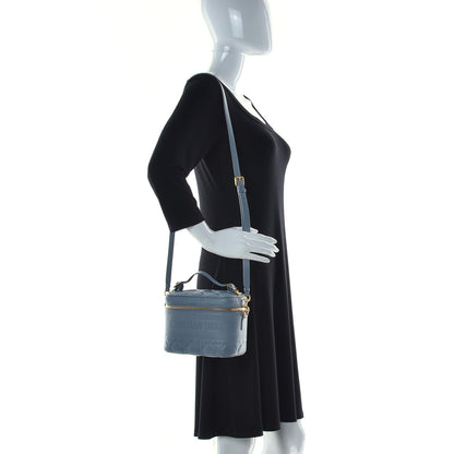 Christian Dior Lambskin Cannage Small Diortravel Vanity Case Cloud Blue 2 of 9